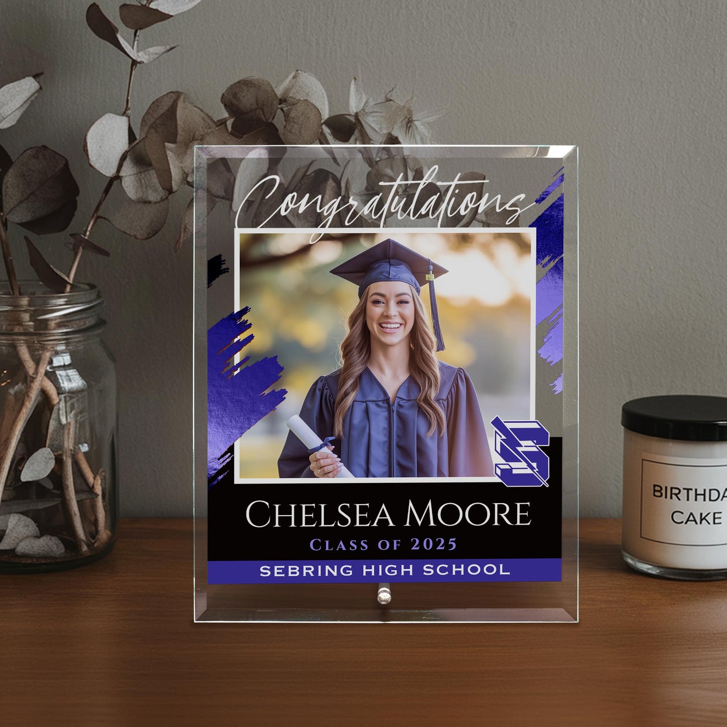 Sebring High School Glass Plaque Design 5