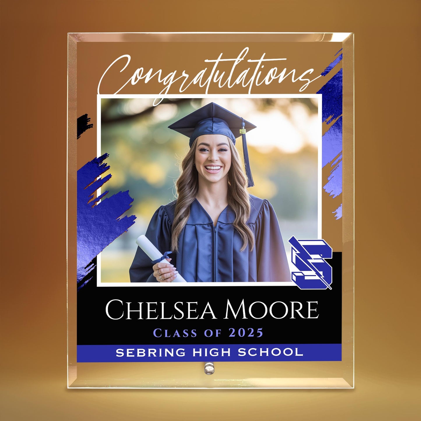 Sebring High School Glass Plaque Design 5