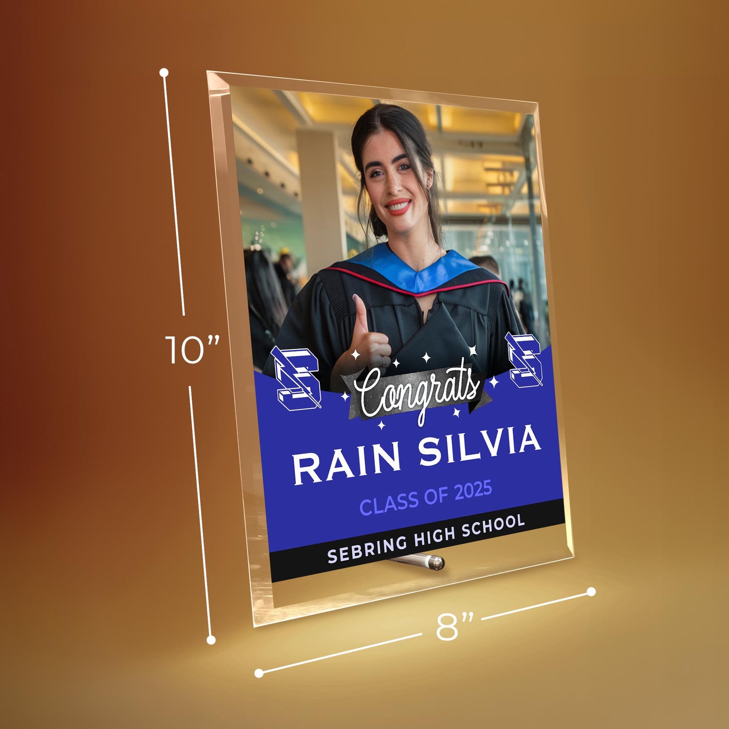 Sebring High School Glass Plaque Design 6