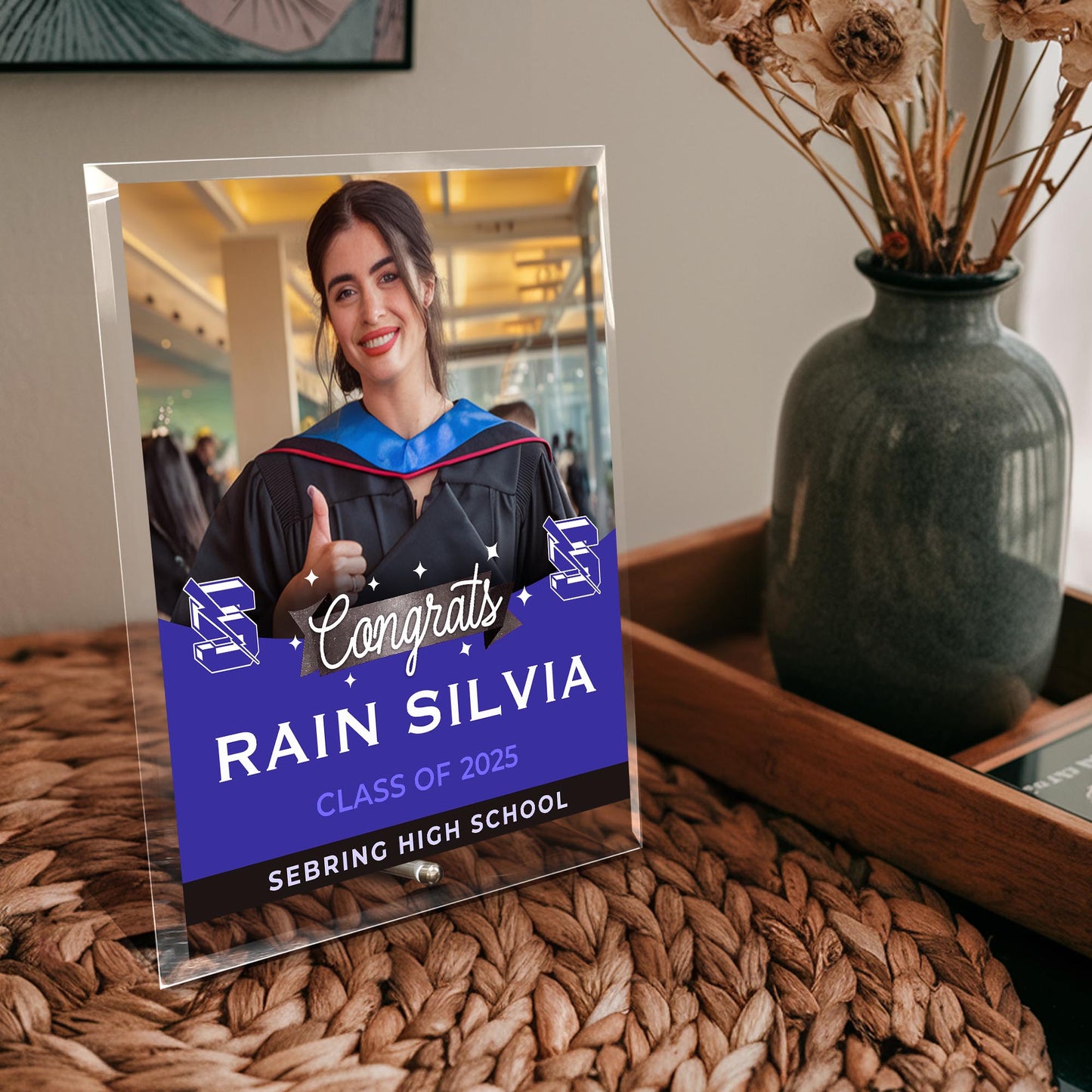 Sebring High School Glass Plaque Design 6