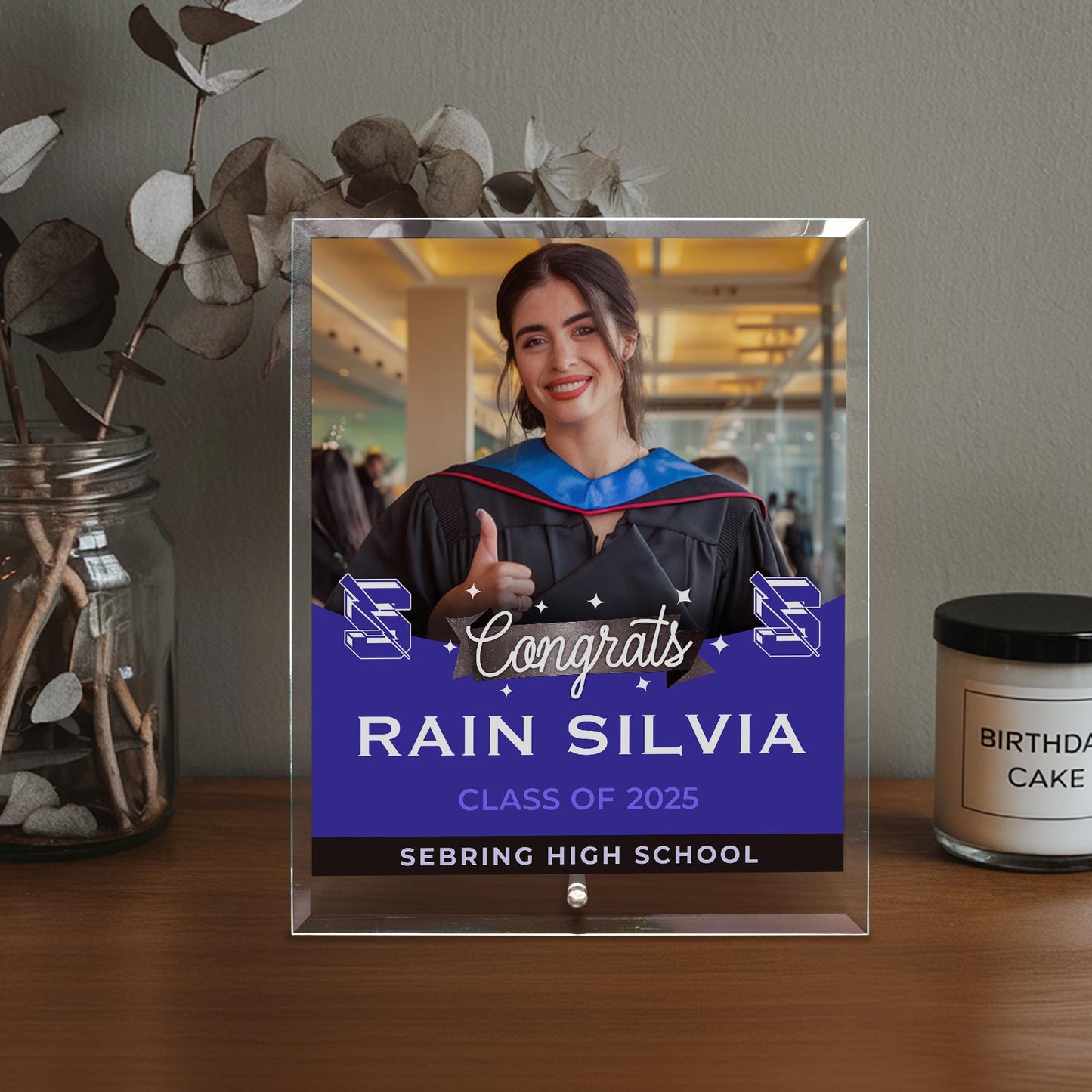 Sebring High School Glass Plaque Design 6