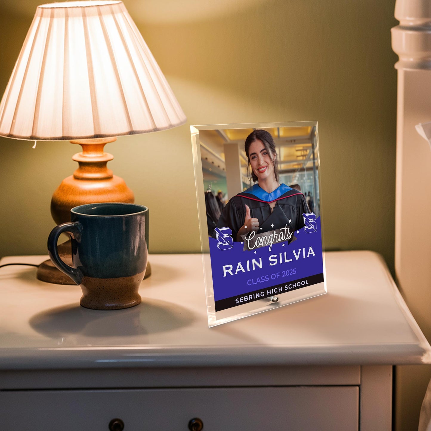 Sebring High School Glass Plaque Design 6