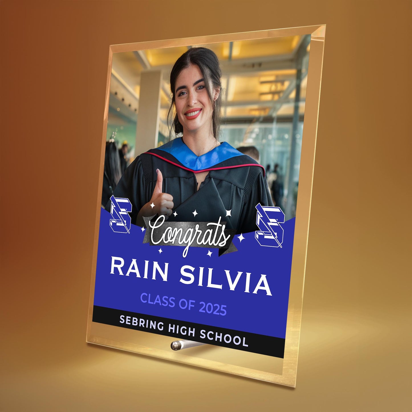 Sebring High School Glass Plaque Design 6