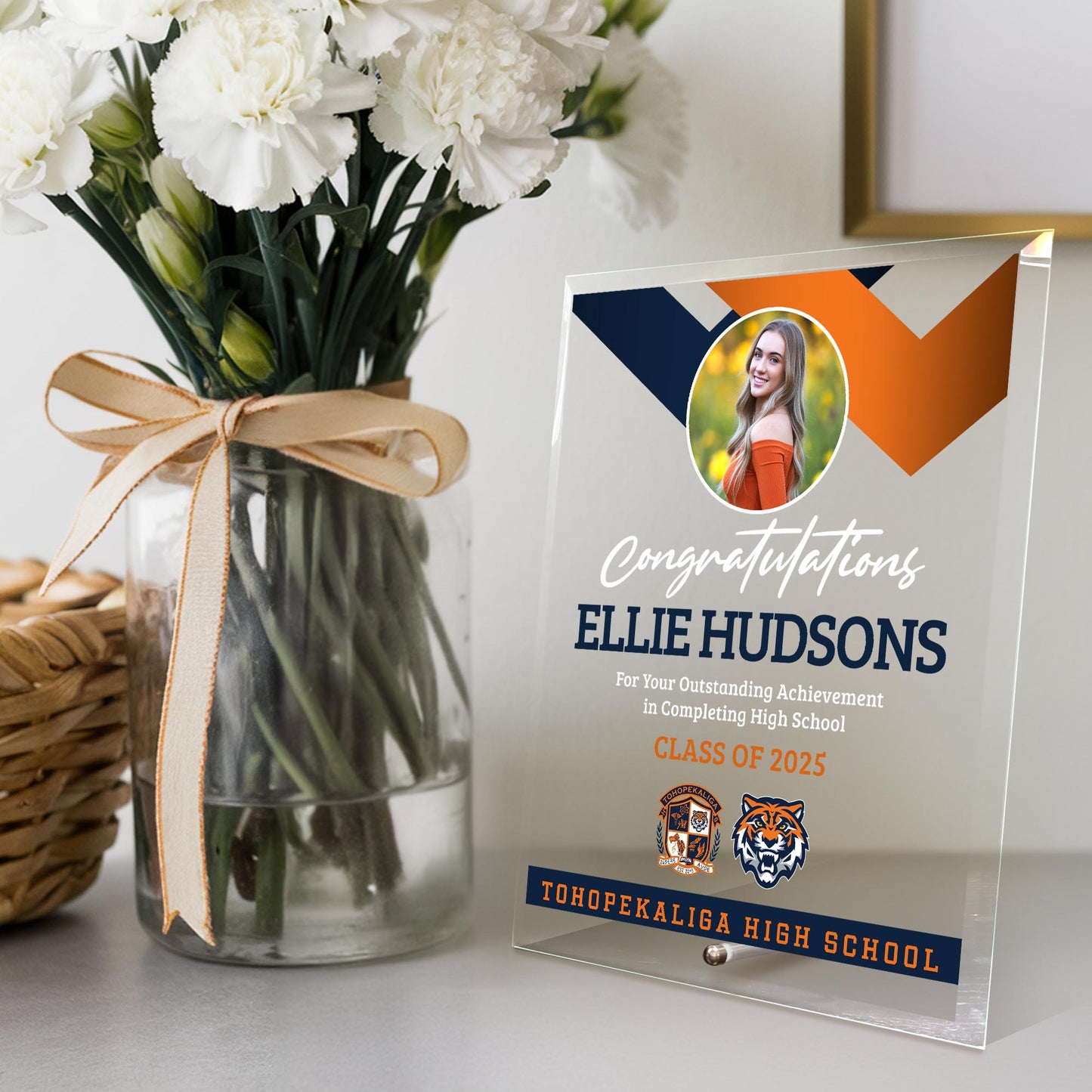 Tohopekaliga High School Glass Plaque Design 1