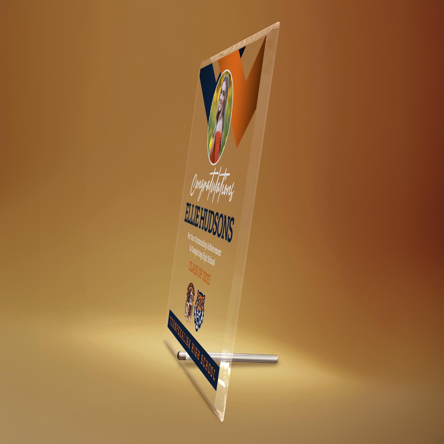 Tohopekaliga High School Glass Plaque Design 1