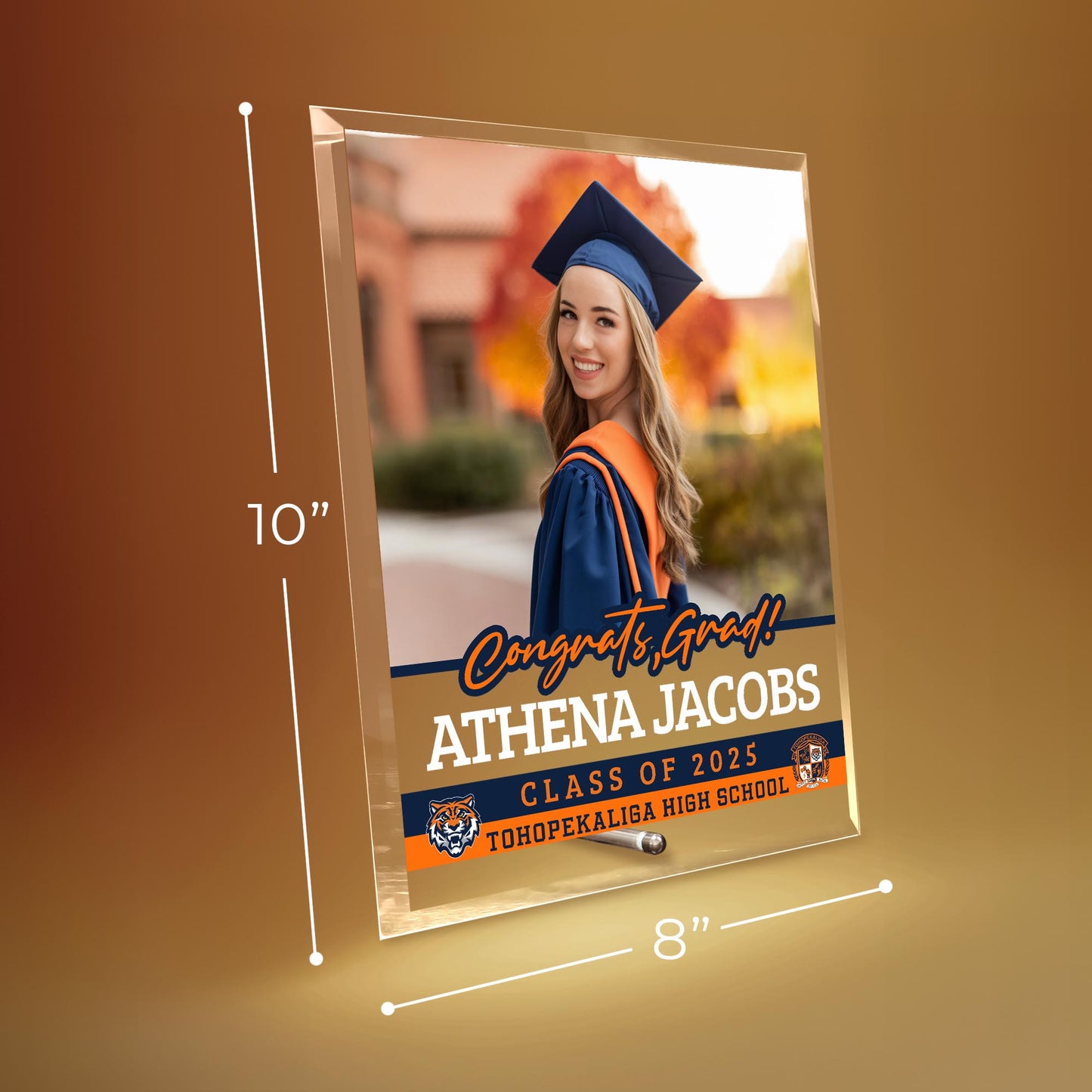 Tohopekaliga High School Glass Plaque Design 2