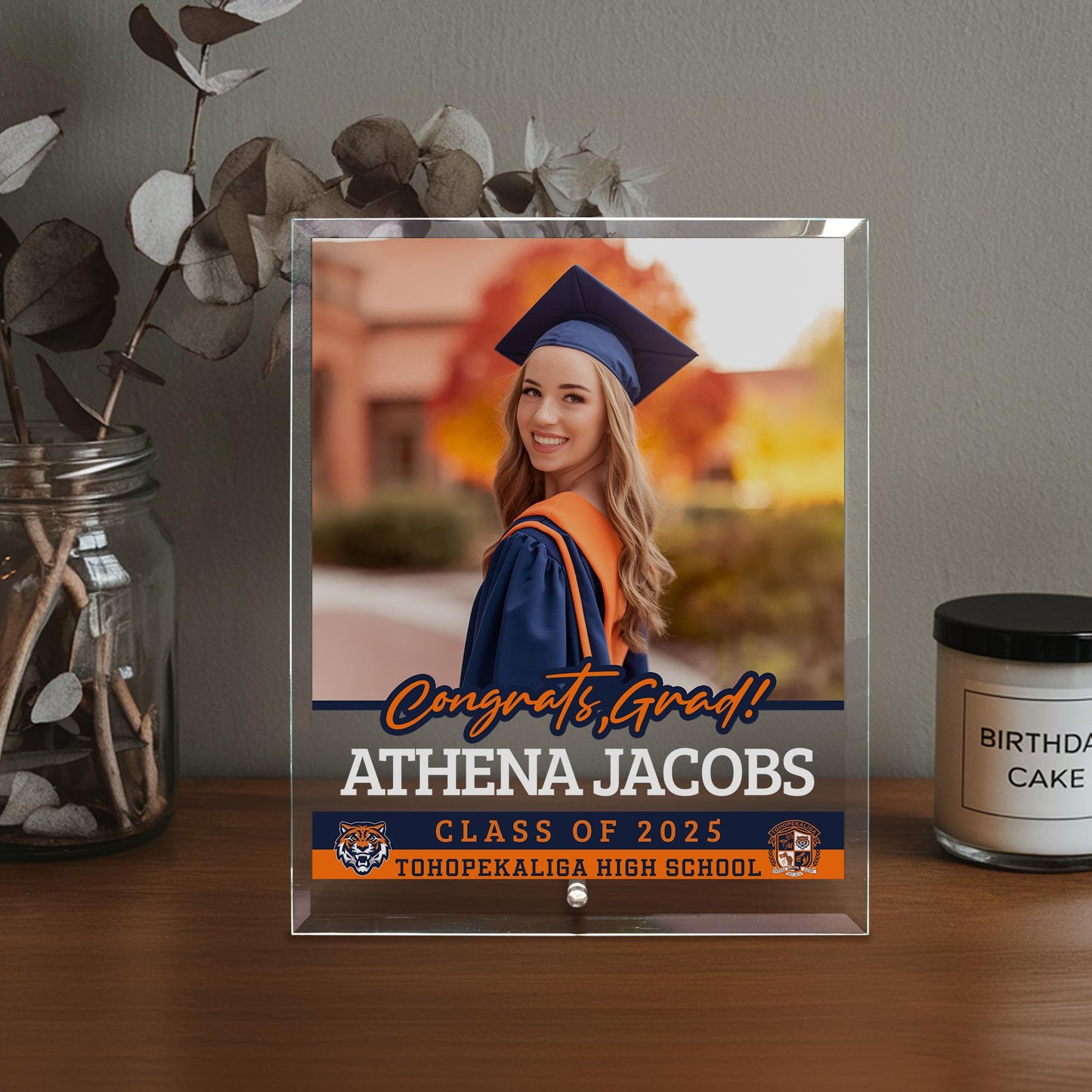 Tohopekaliga High School Glass Plaque Design 2