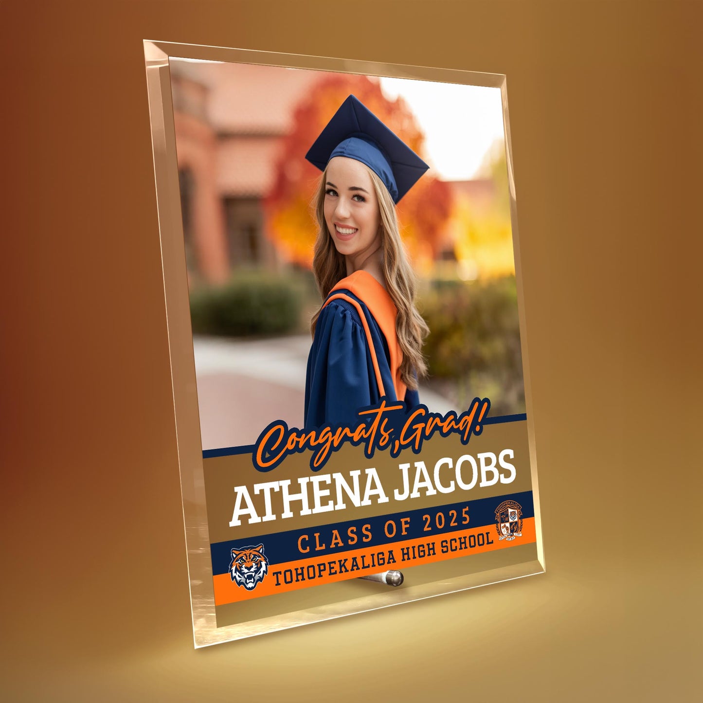 Tohopekaliga High School Glass Plaque Design 2