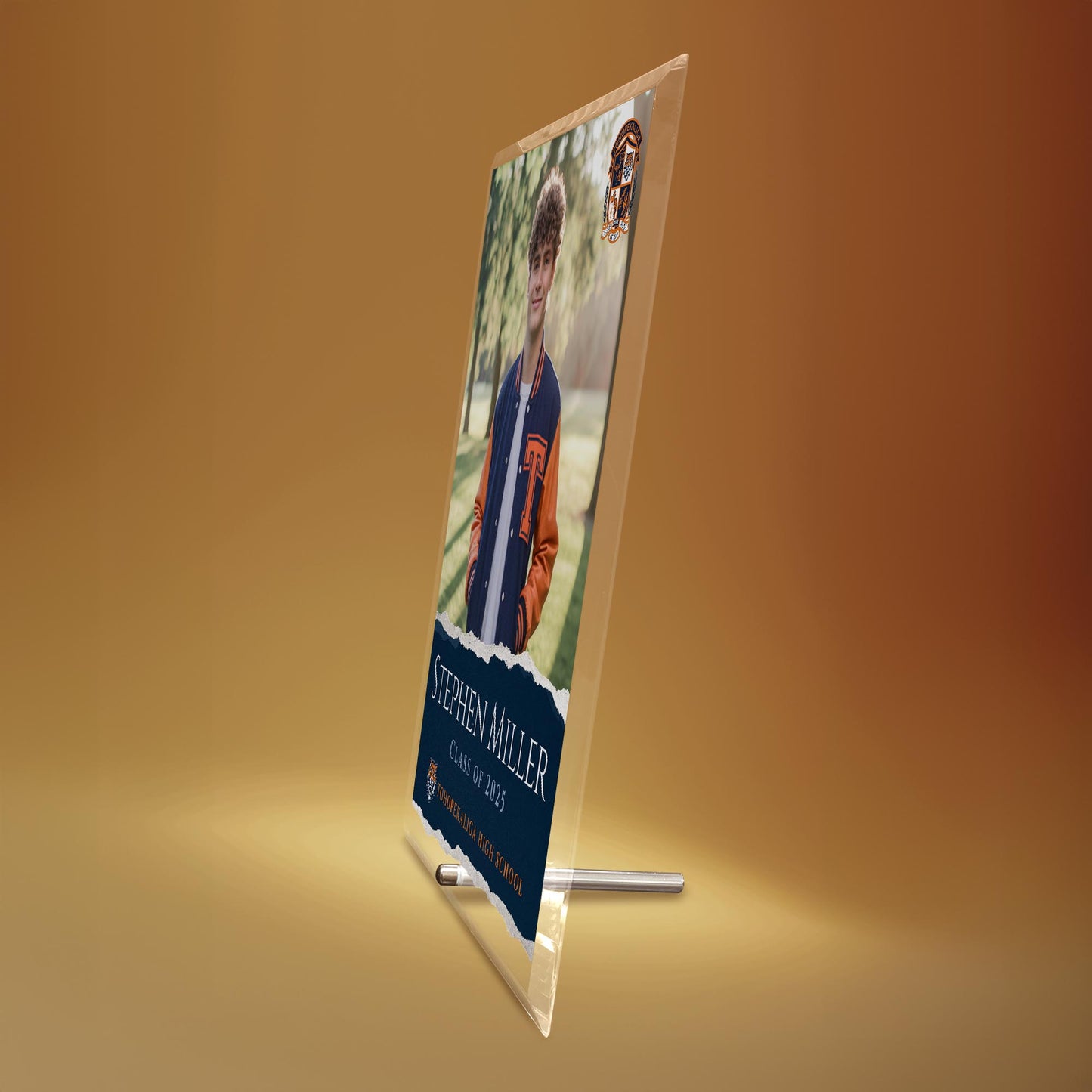 Tohopekaliga High School Glass Plaque Design 3