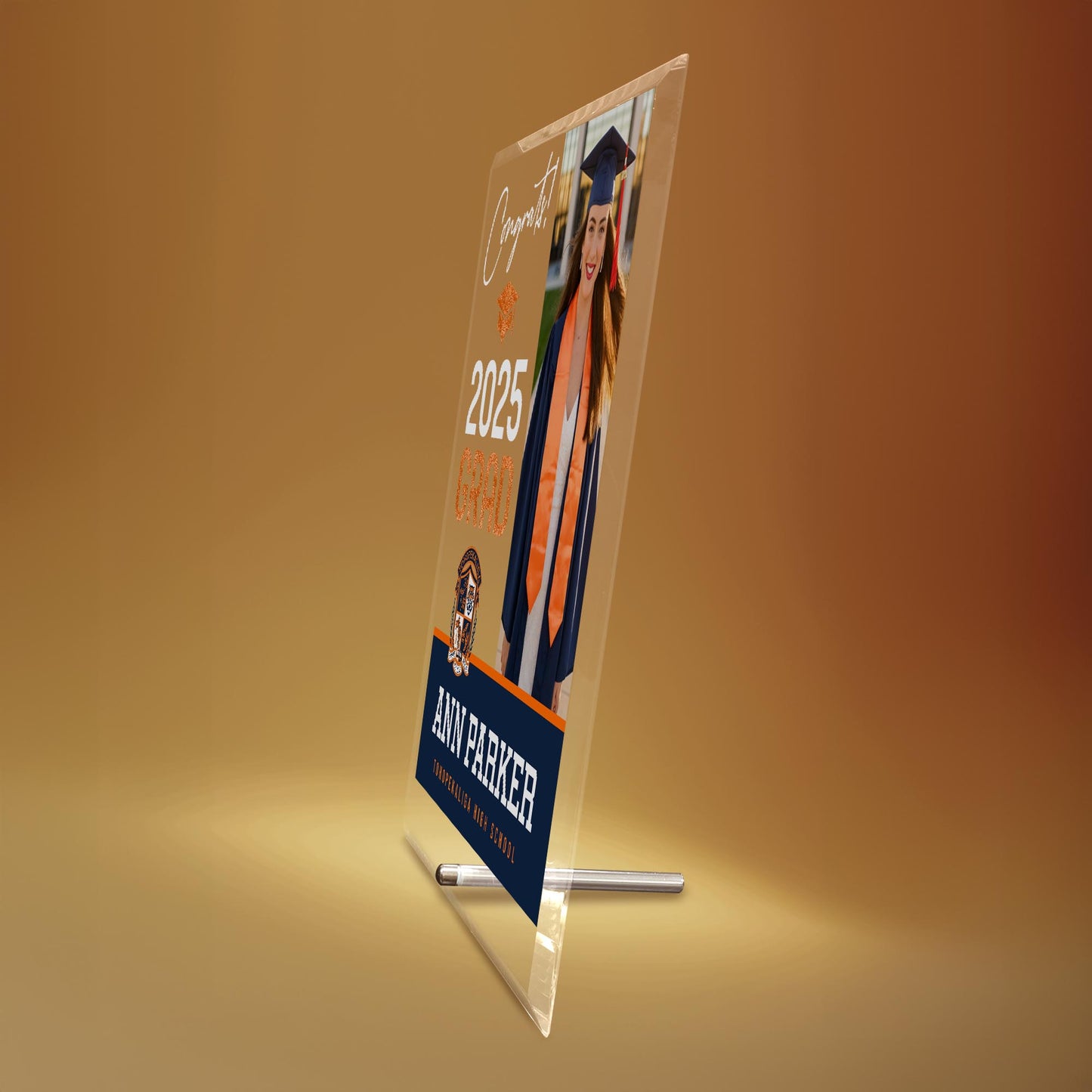 Tohopekaliga High School Glass Plaque Design 4