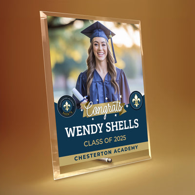 Chesterton Academy of Orlando Glass Plaque Design 6