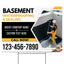 Basement Waterproofing and Sealing Services Yard Sign Design 3 -  BFS-BSMNT-24X18-DS-D3-BFS-BSMNT-24X18-SS-D3
