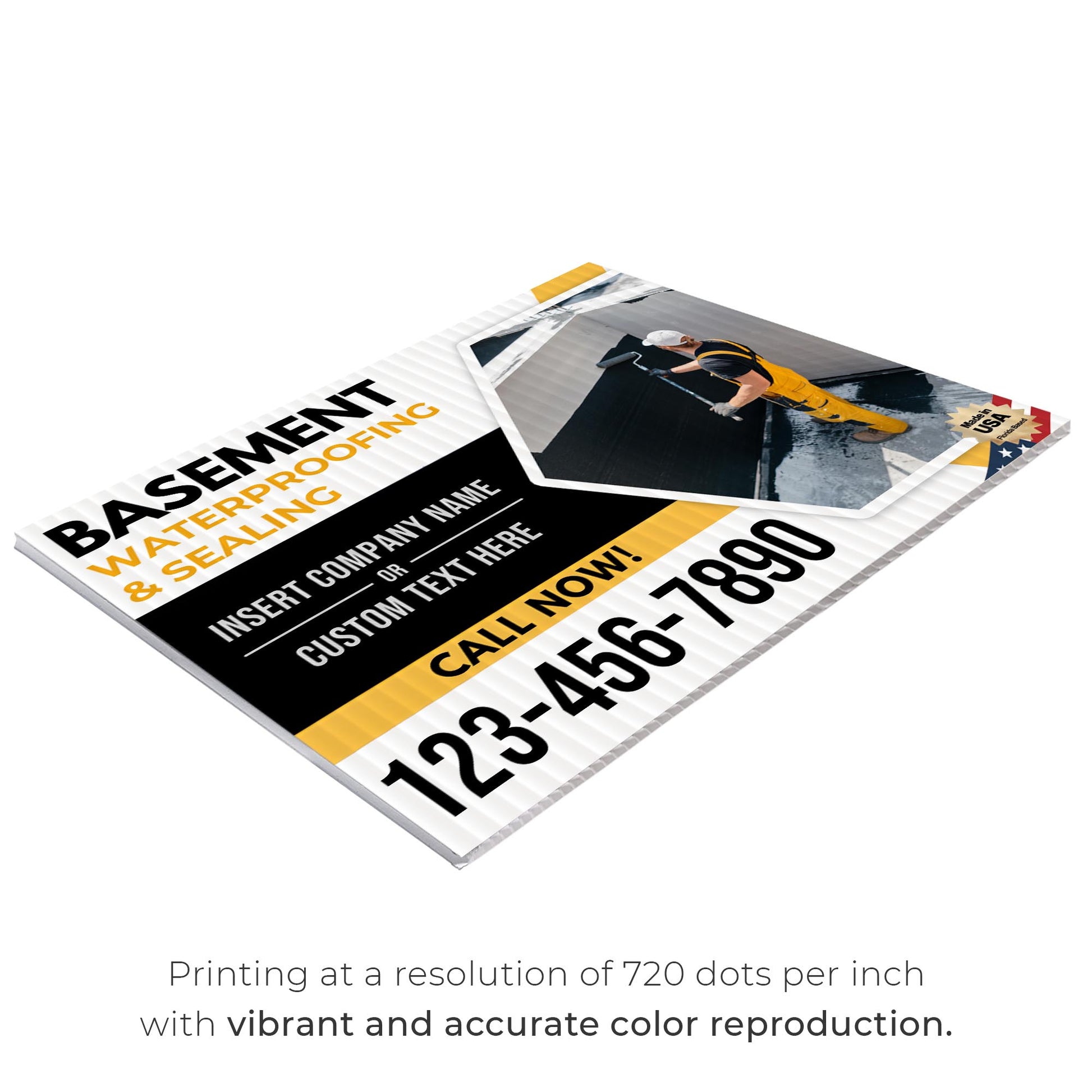 Basement Waterproofing and Sealing Services Yard Sign Design 3 -  BFS-BSMNT-24X18-DS-D3-BFS-BSMNT-24X18-SS-D3