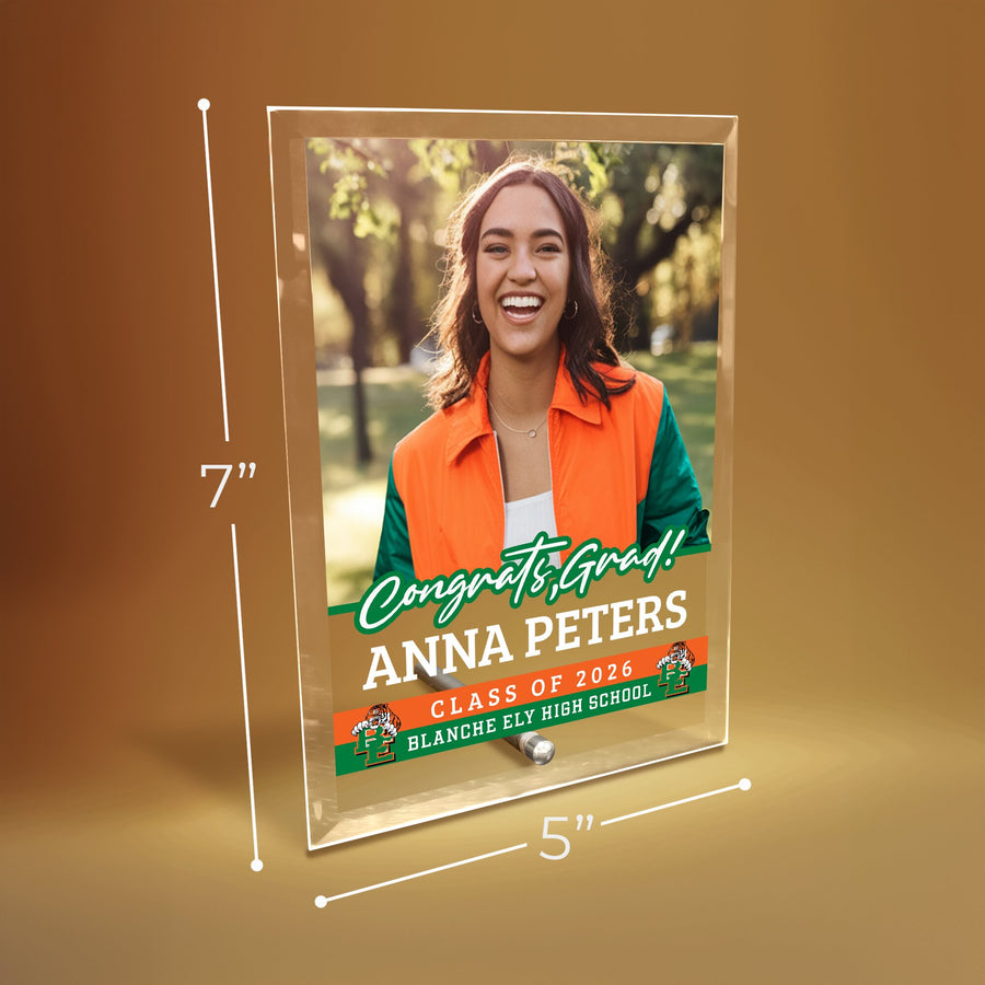 Blanche Ely High School Glass Plaque Design 2