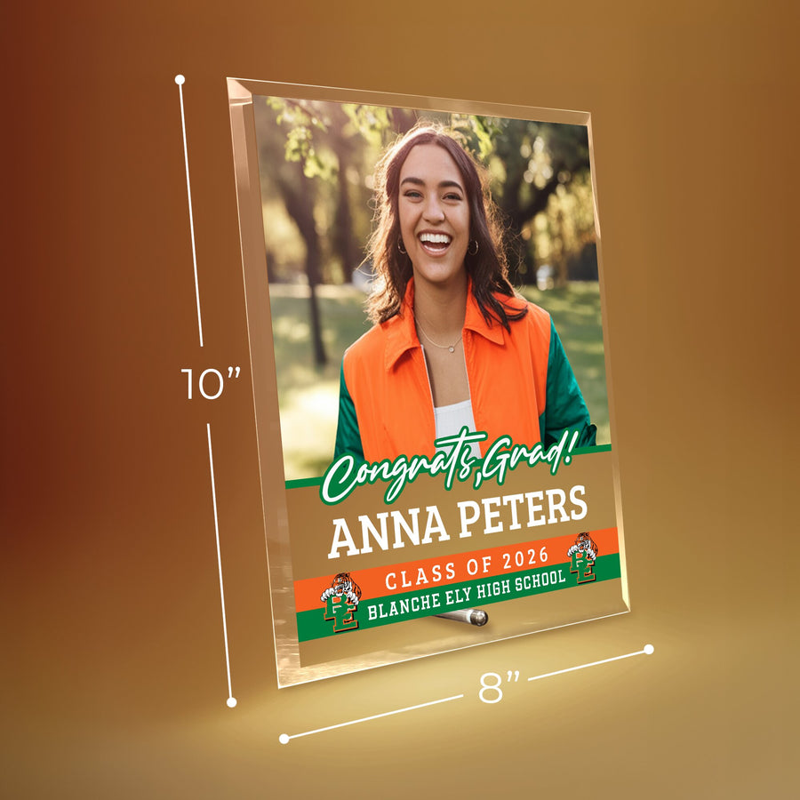 Blanche Ely High School Glass Plaque Design 2