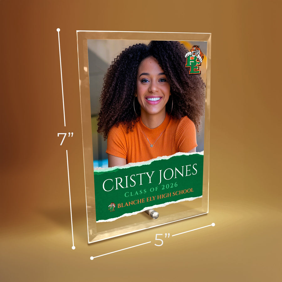 Blanche Ely High School Glass Plaque Design 3