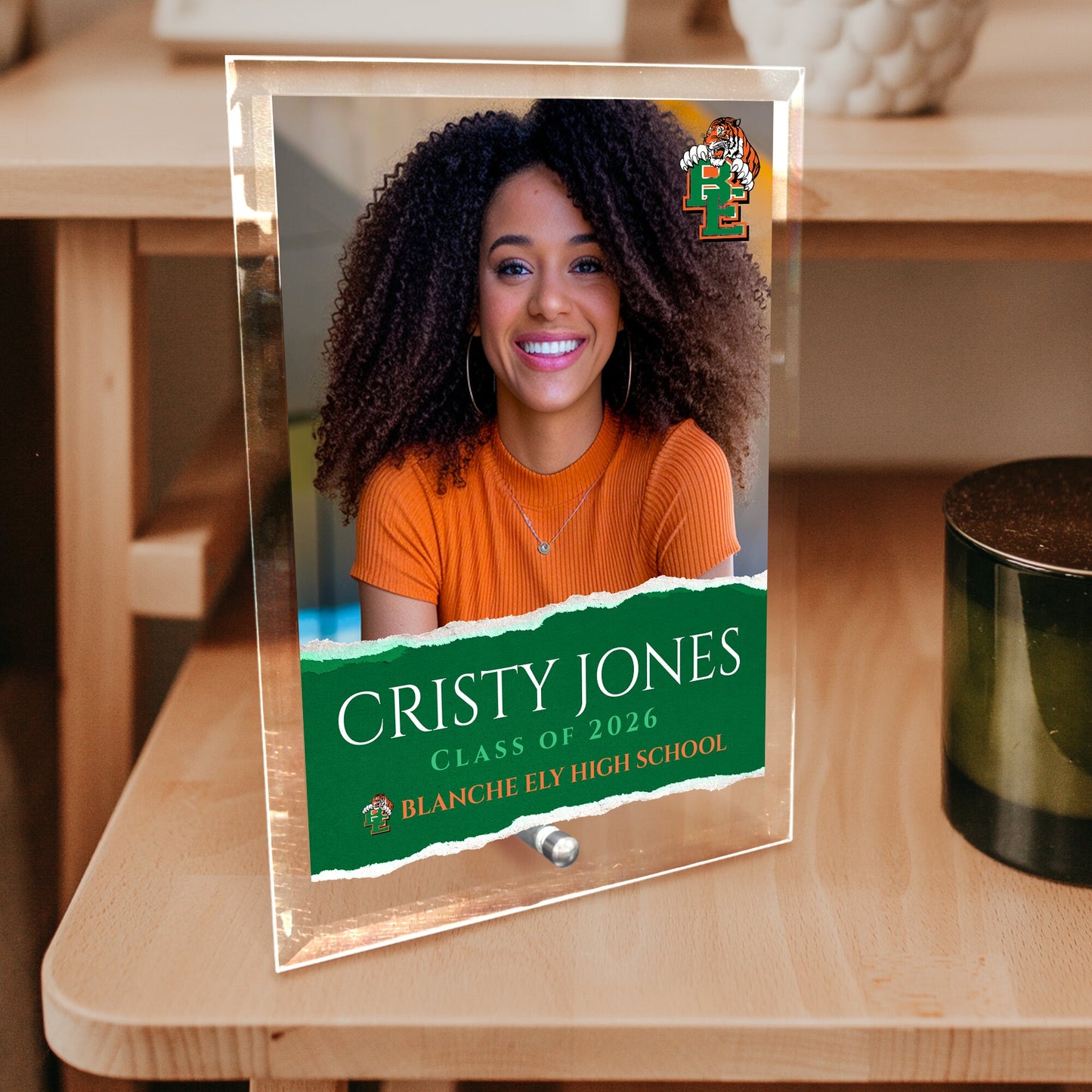 Blanche Ely High School Glass Plaque Design 3