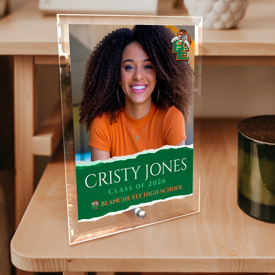 Blanche Ely High School Glass Plaque Design 3