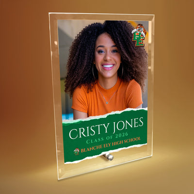 Blanche Ely High School Glass Plaque Design 3