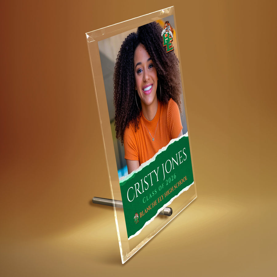 Blanche Ely High School Glass Plaque Design 3