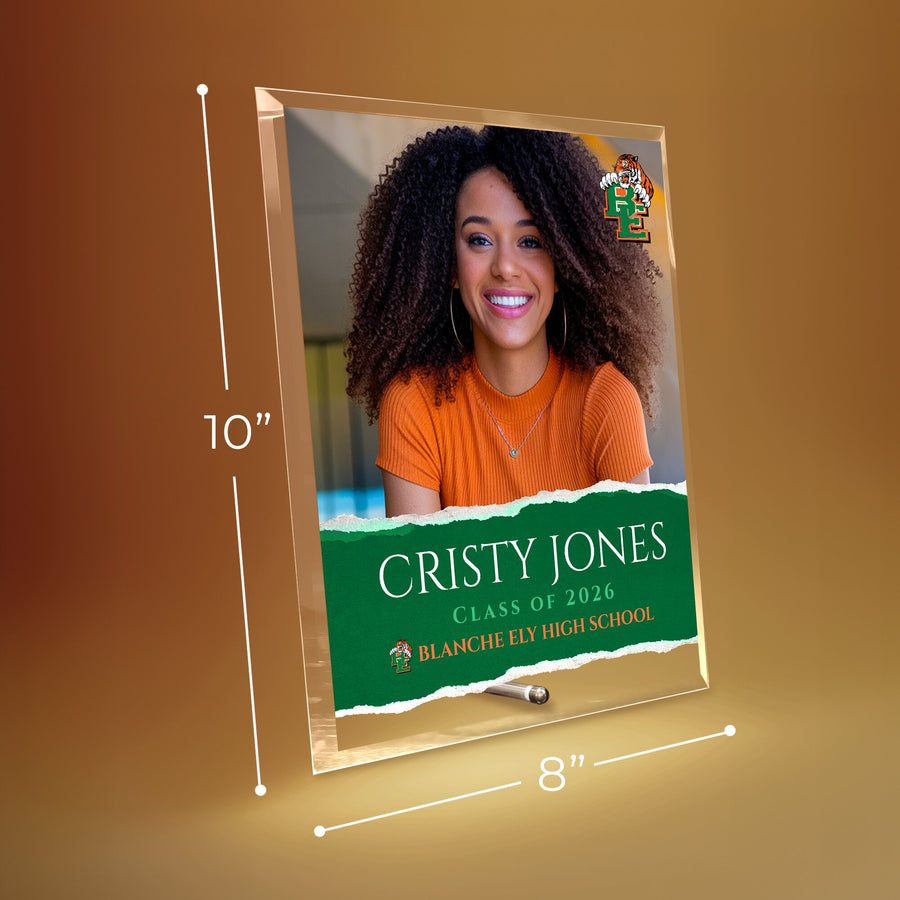 Blanche Ely High School Glass Plaque Design 3