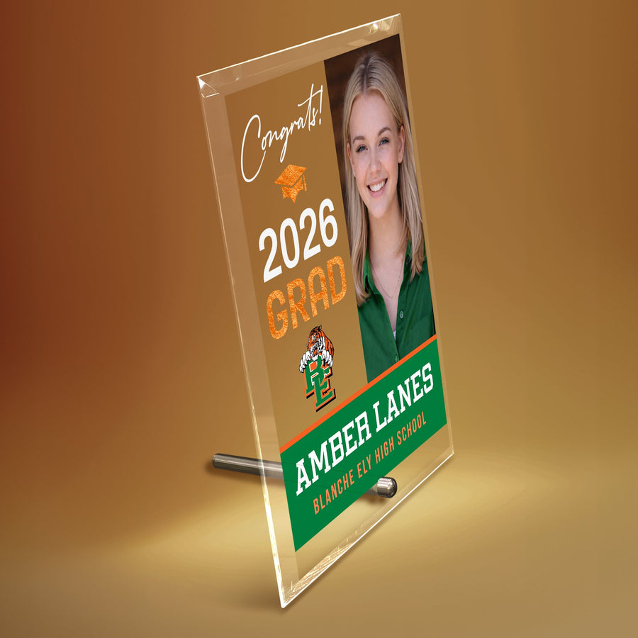 Blanche Ely High School Glass Plaque Design 4