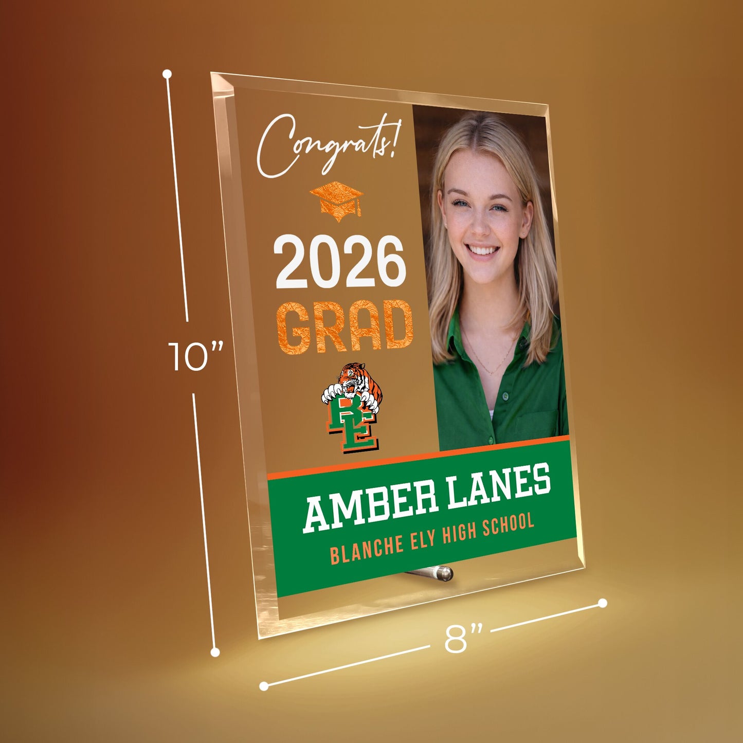 Blanche Ely High School Glass Plaque Design 4