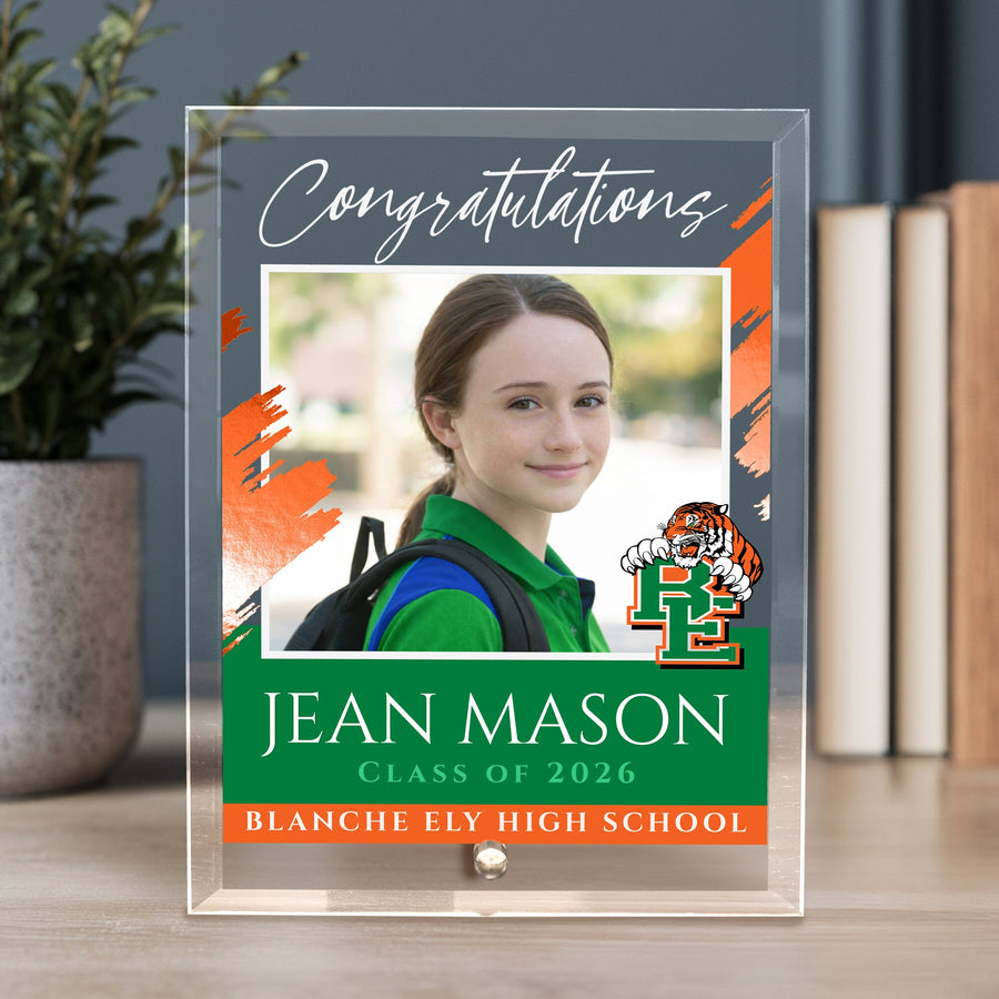 Blanche Ely High School Glass Plaque Design 5