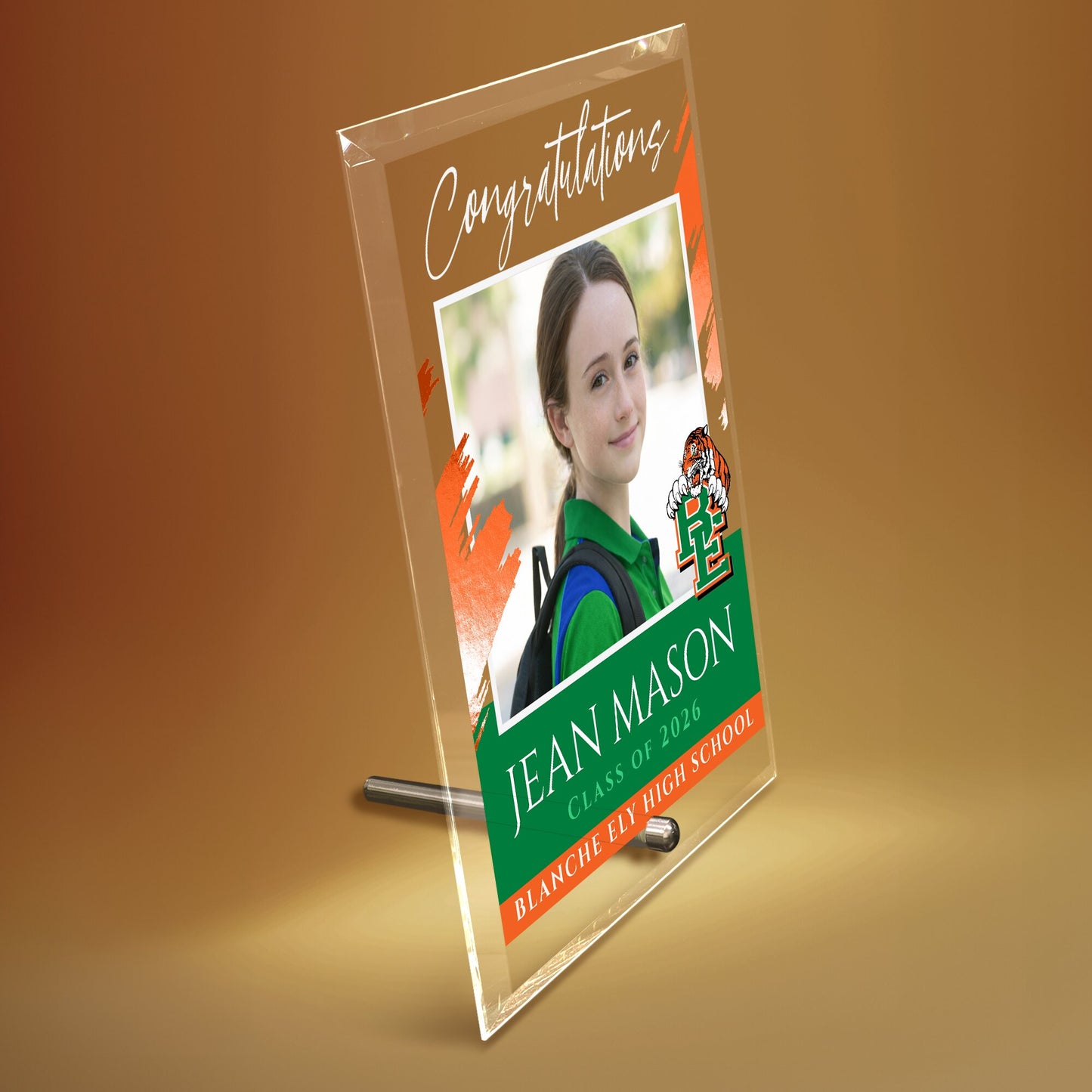 Blanche Ely High School Glass Plaque Design 5