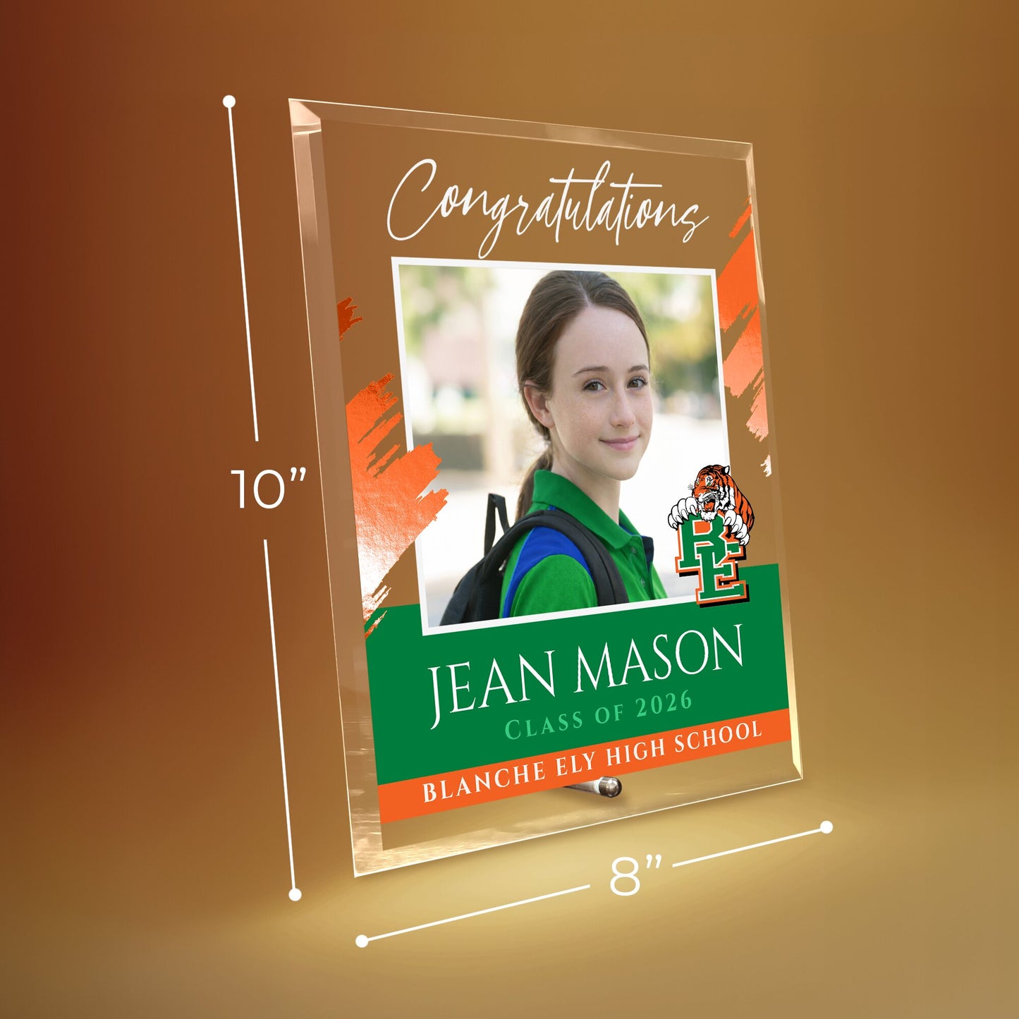 Blanche Ely High School Glass Plaque Design 5