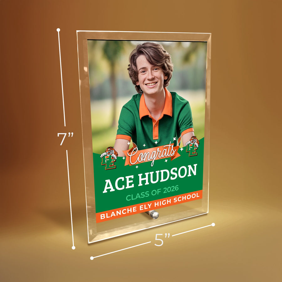 Blanche Ely High School Glass Plaque Design 6
