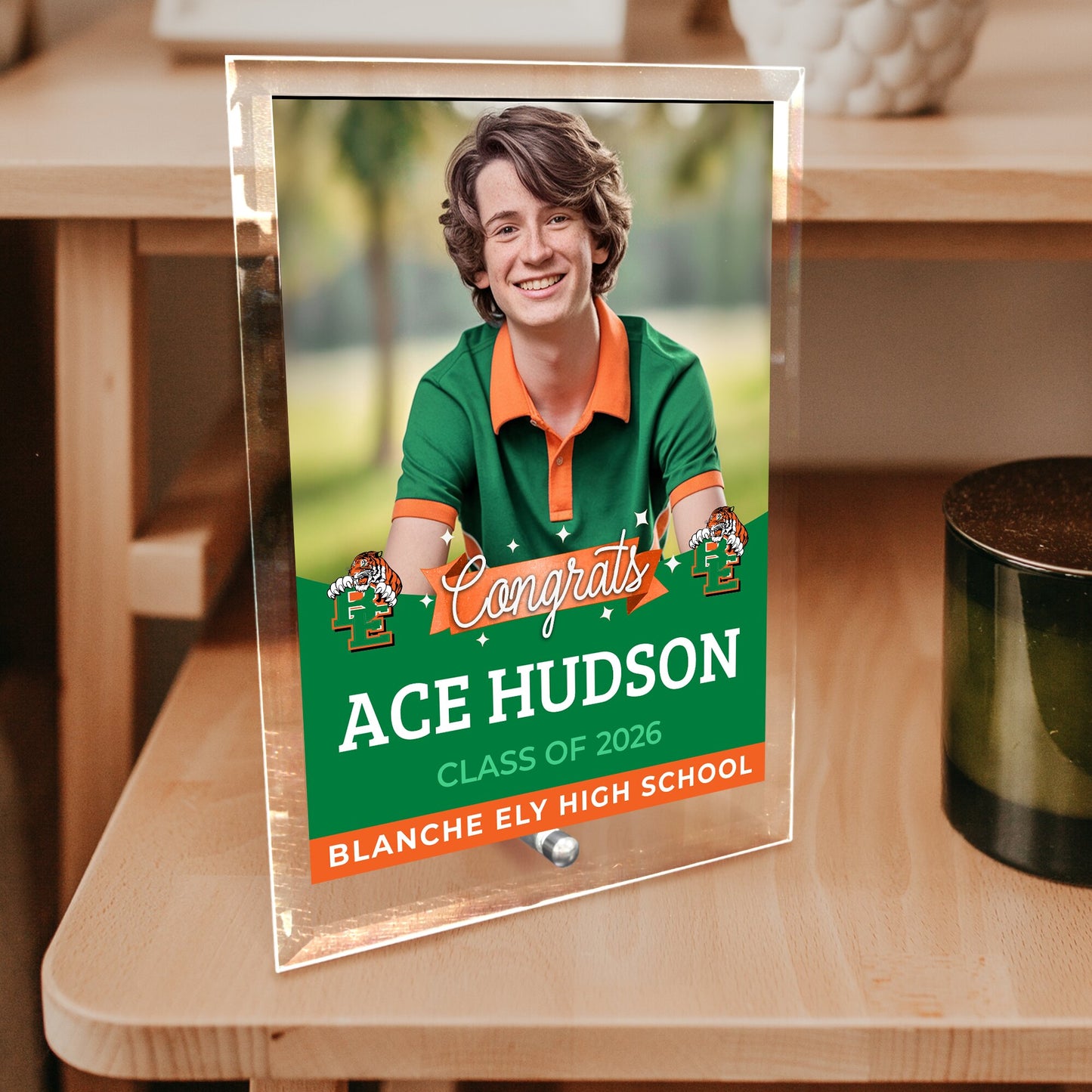 Blanche Ely High School Glass Plaque Design 6