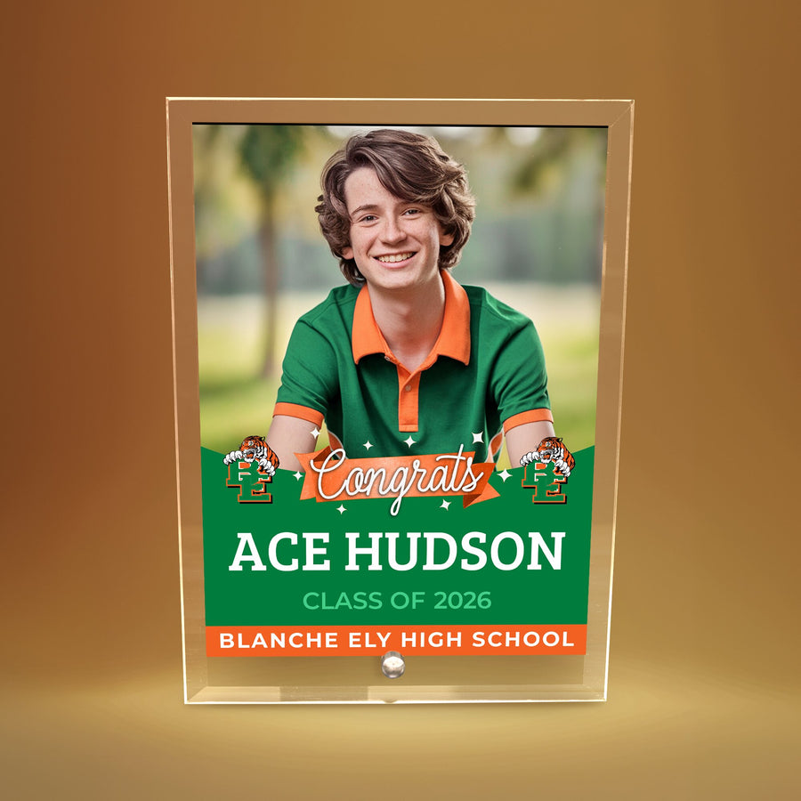 Blanche Ely High School Glass Plaque Design 6