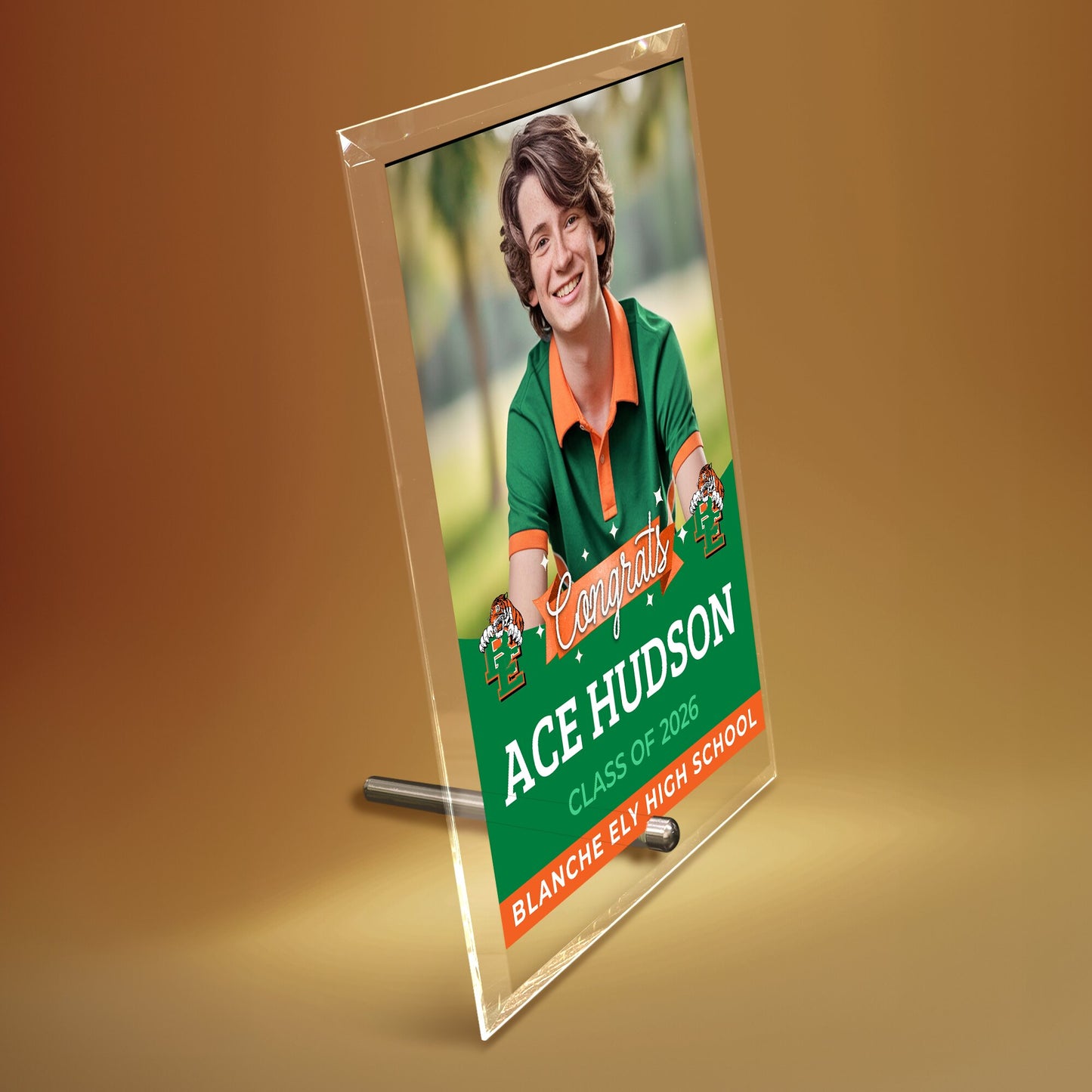 Blanche Ely High School Glass Plaque Design 6