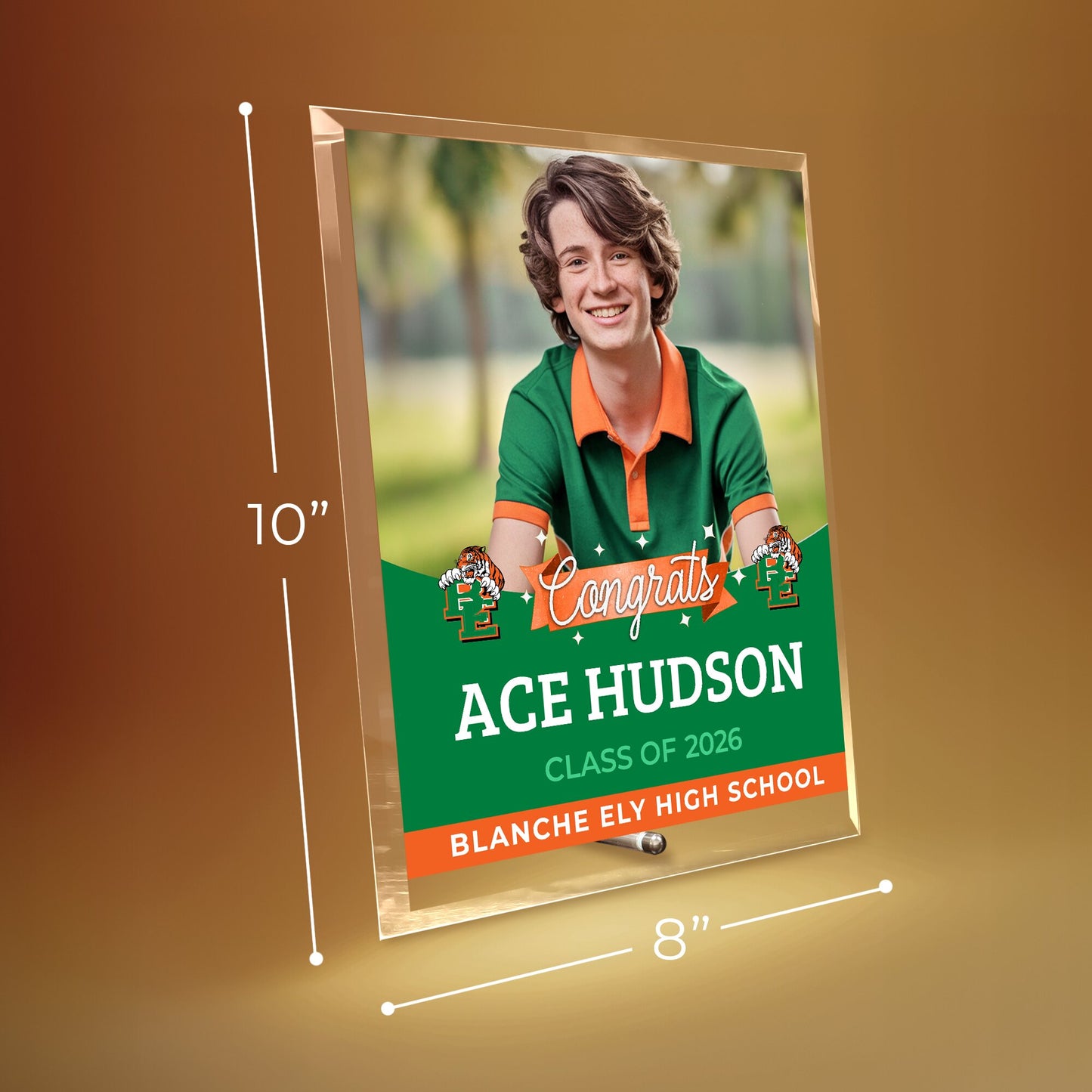Blanche Ely High School Glass Plaque Design 6