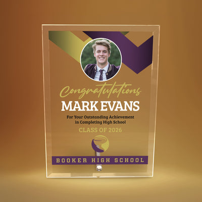 Booker High School Glass Plaque Design 1