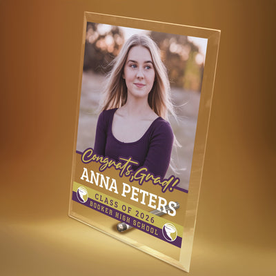 Booker High School Glass Plaque Design 2