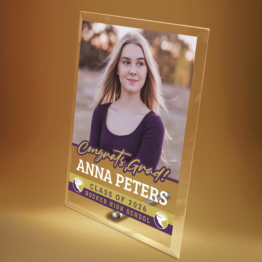 Booker High School Glass Plaque Design 2