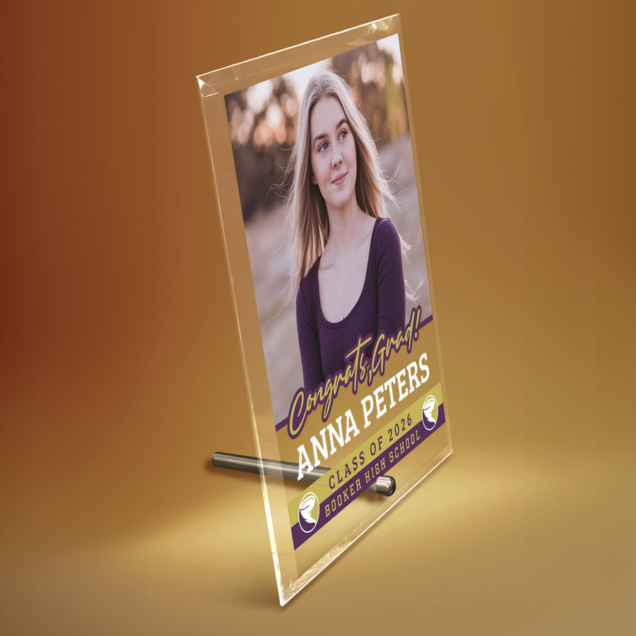 Booker High School Glass Plaque Design 2
