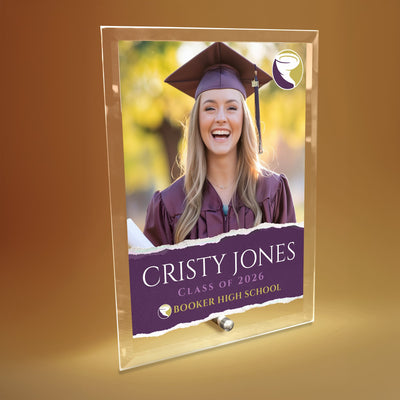 Booker High School Glass Plaque Design 3