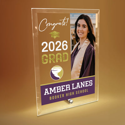 Booker High School Glass Plaque Design 4