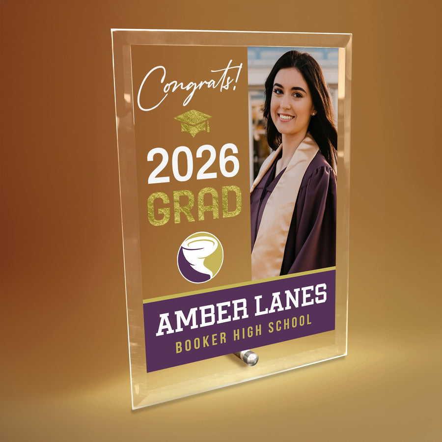 Booker High School Glass Plaque Design 4