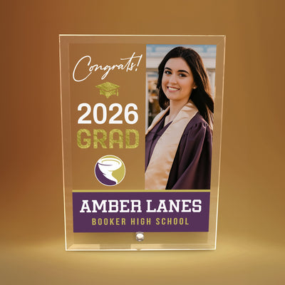 Booker High School Glass Plaque Design 4
