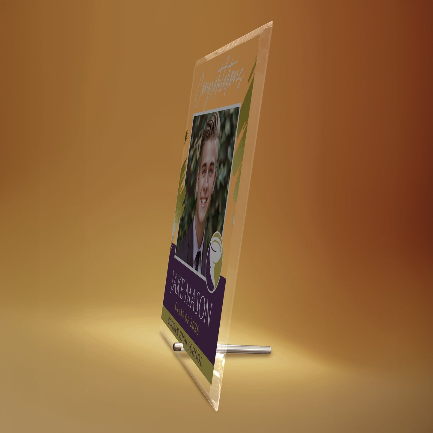 Booker High School Glass Plaque Design 5