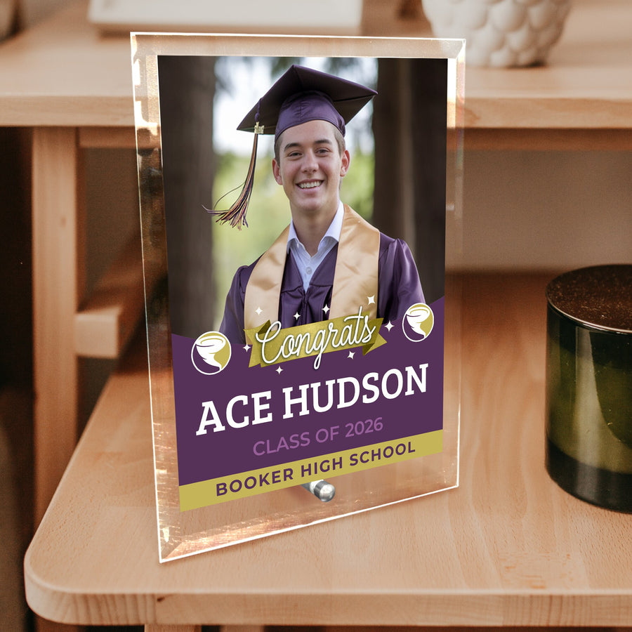 Booker High School Glass Plaque Design 6