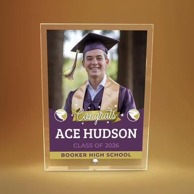 Booker High School Glass Plaque Design 6