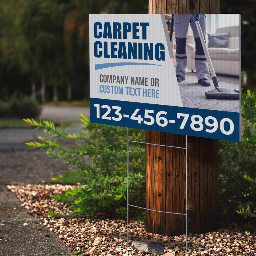 Carpet Cleaning Services Yard Sign Design 1 -  BFS-CARPCL-24X18-DS-D1-BFS-CARPCL-24X18-SS-D1