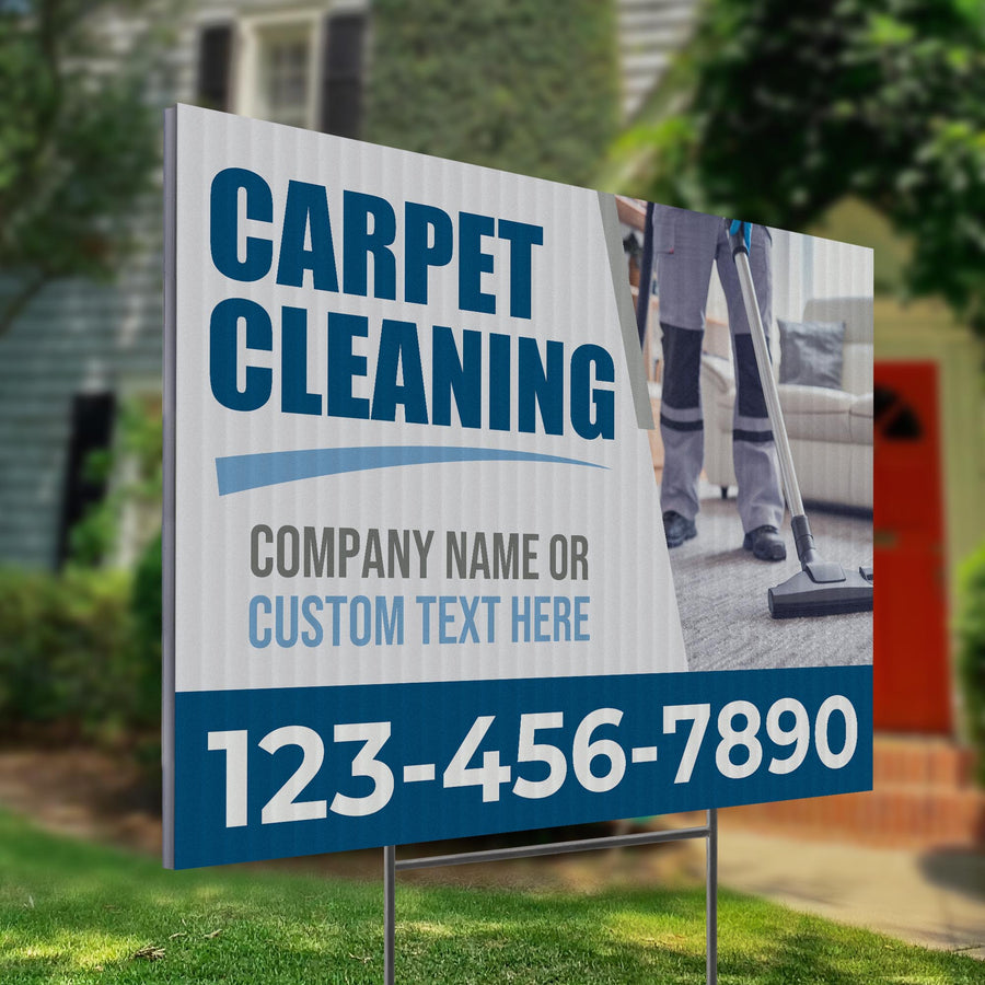 Carpet Cleaning Services Yard Sign Design 1 -  BFS-CARPCL-24X18-DS-D1-BFS-CARPCL-24X18-SS-D1
