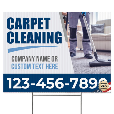 Carpet Cleaning Services Yard Sign Design 1 -  BFS-CARPCL-24X18-DS-D1-BFS-CARPCL-24X18-SS-D1