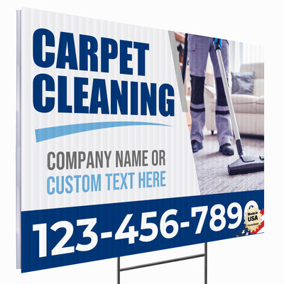 Carpet Cleaning Services Yard Sign Design 1 -  BFS-CARPCL-24X18-DS-D1-BFS-CARPCL-24X18-SS-D1